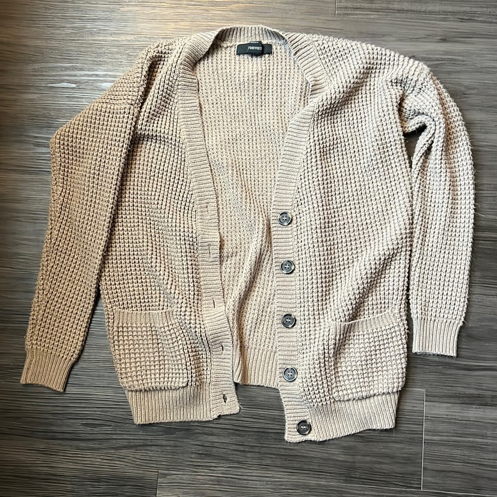 Brown button sweater/cardigan